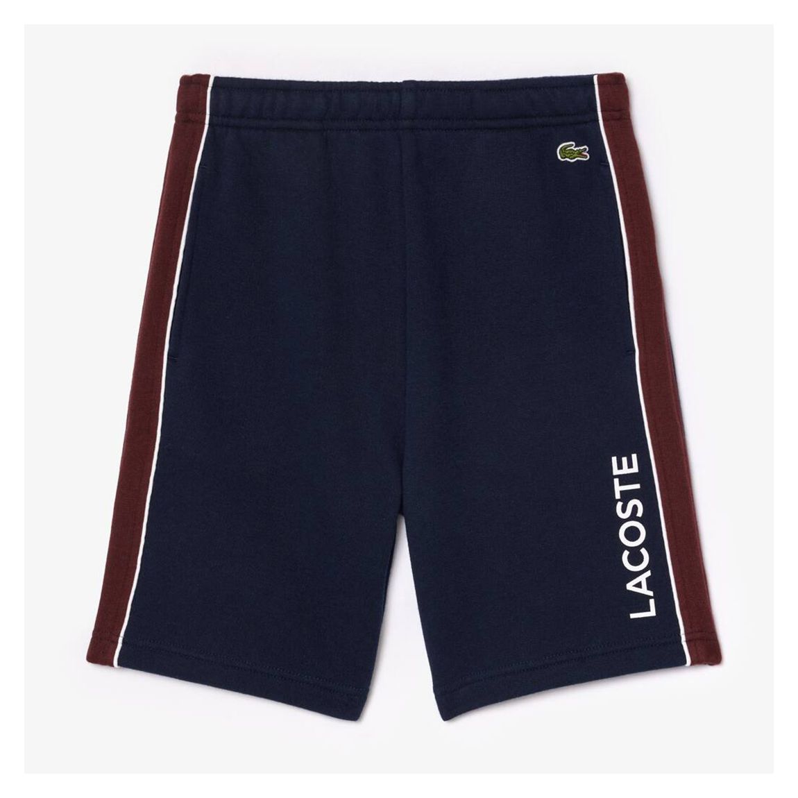 Boys Navy/ Burgandy Contrast Stripe Shorts main product photo