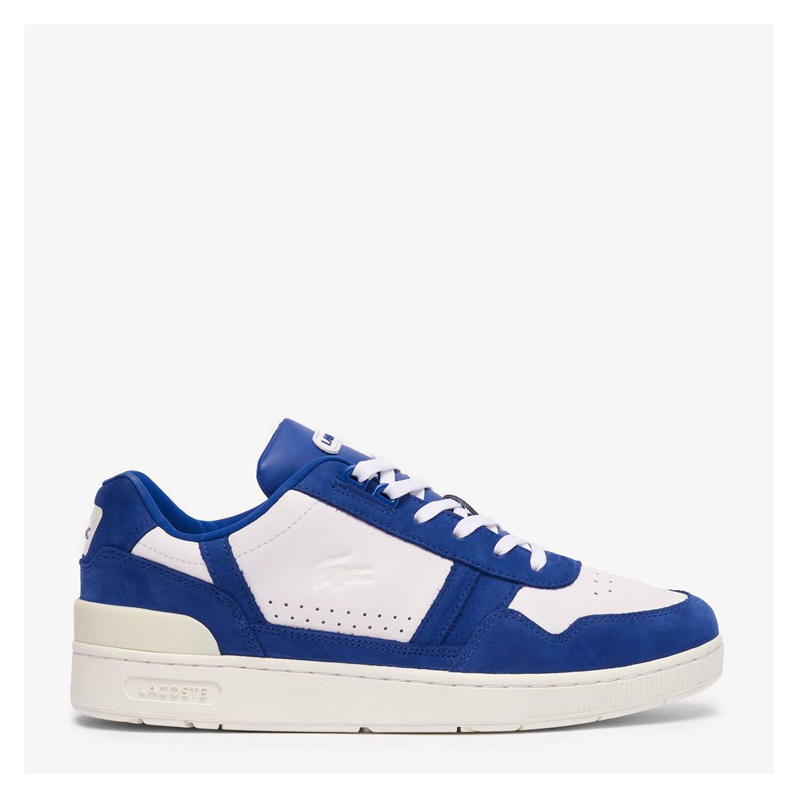 Men's White/Blue T-Clip Leather Trainers main product photo
