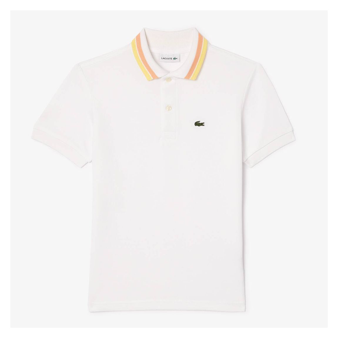 Boys White Contrast Collar Polo Shirt main product photo