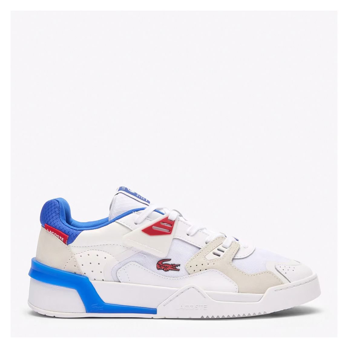 Men's White/Blue LT 125 Leather Trainers main product photo