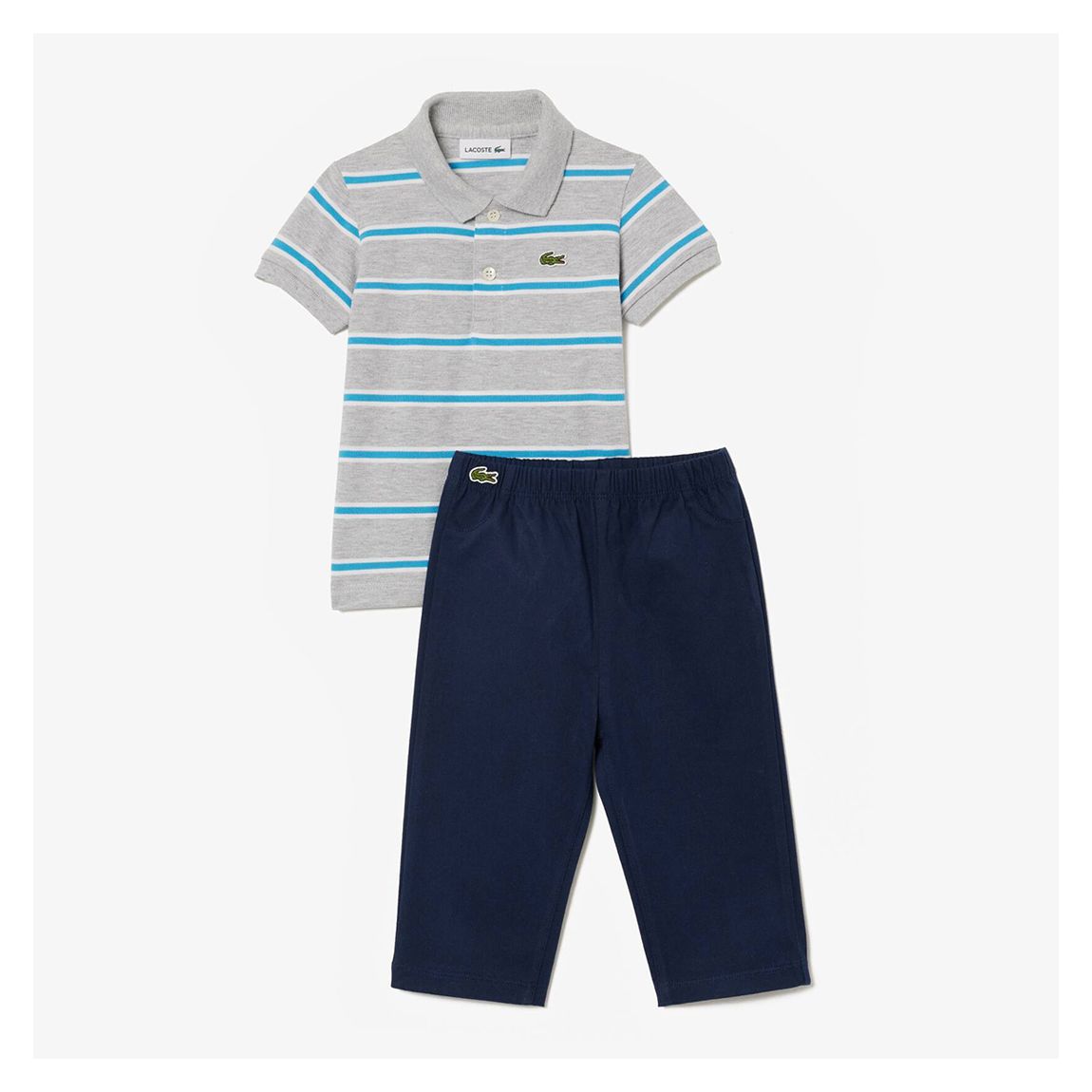Boys Multi Stripe Polo & Trouser Set main product photo