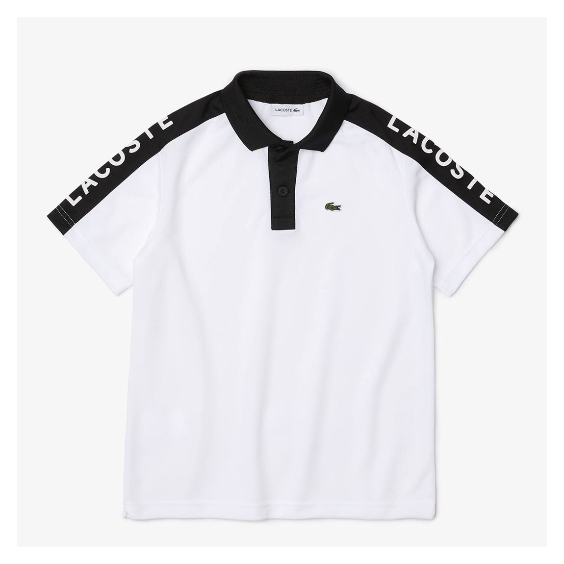 Boys White Branded Cotton Polo Shirt main product photo