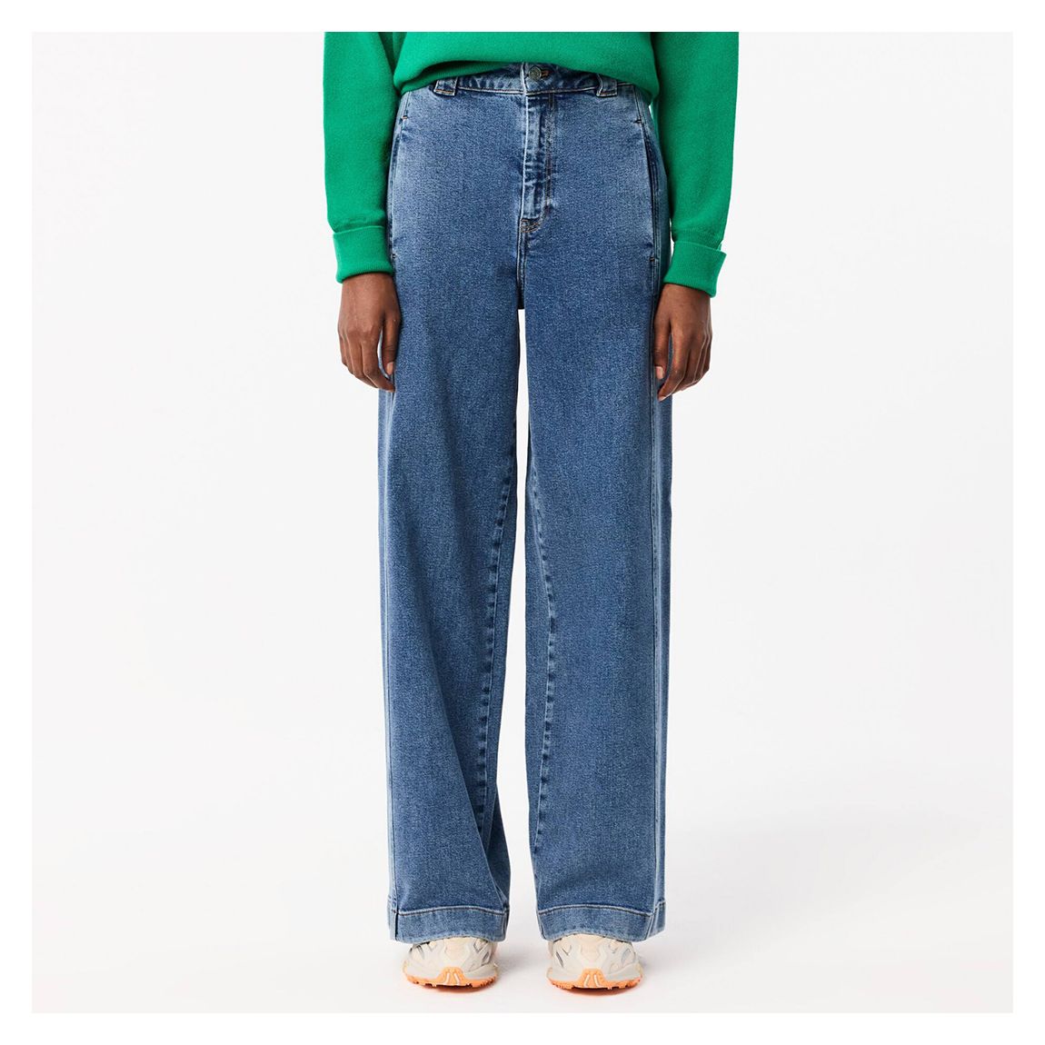 Mid Blue Wide Leg Stretch Jean main product photo