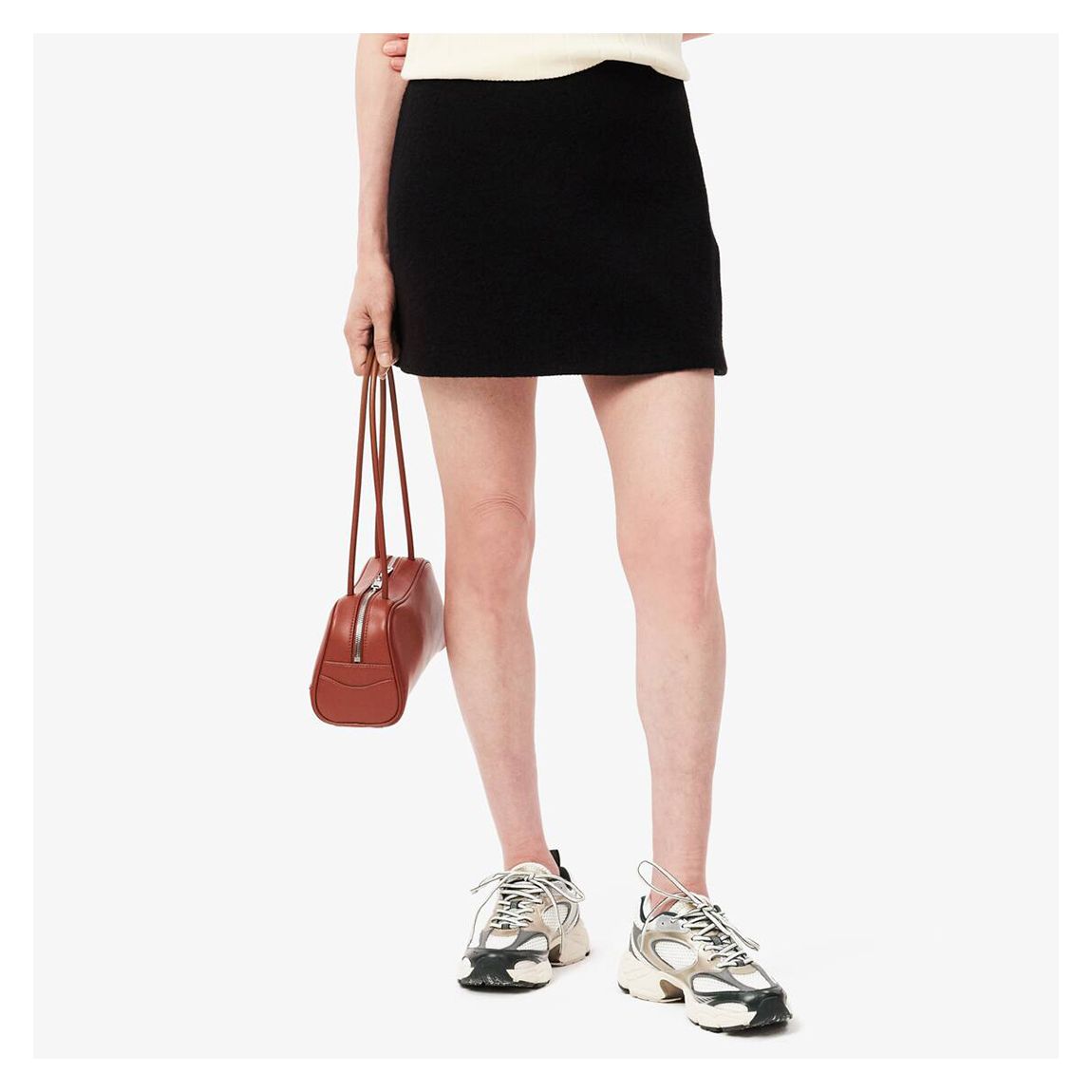 Black Wool Mini Skirt main product photo