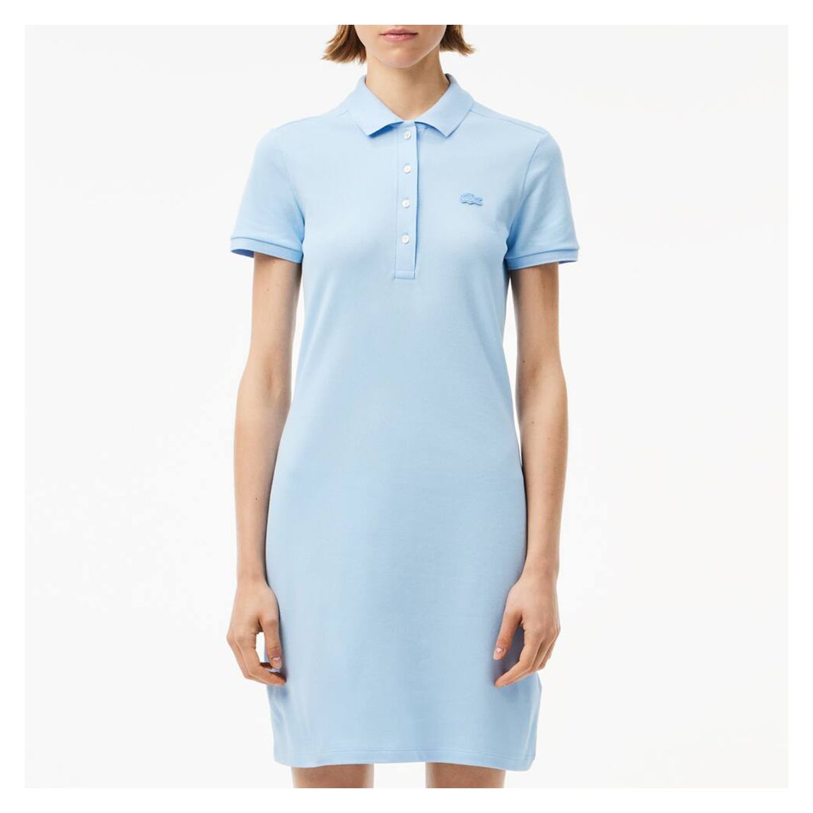 Blue Stetch Cotton Pique Polo Mini Dress main product photo