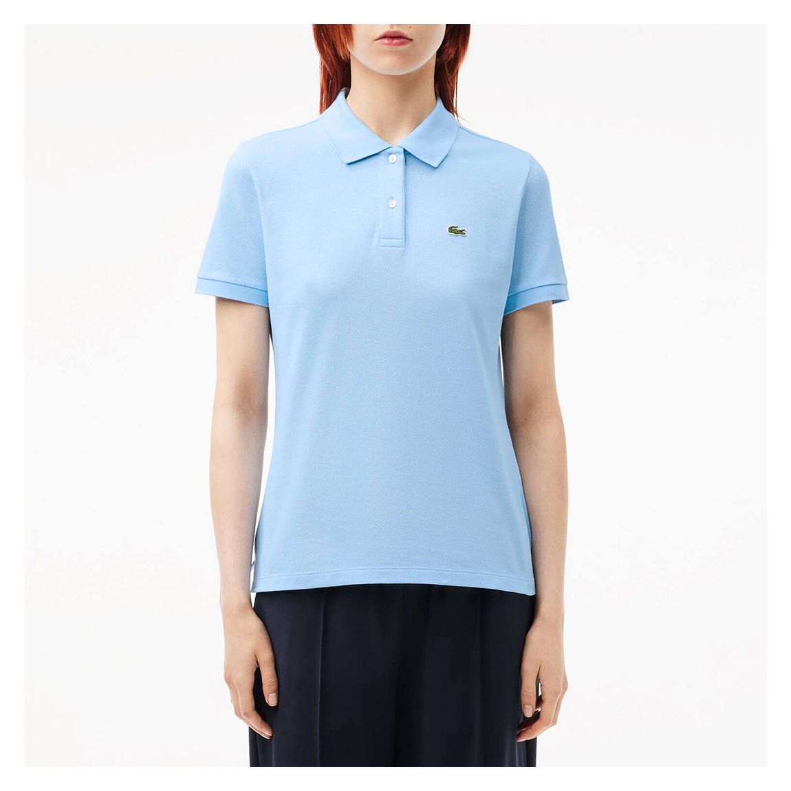 Blue Pique Cotton Polo Shirt main product photo