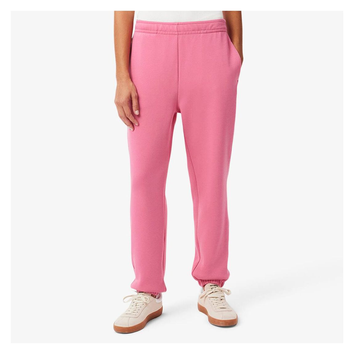 Pink Wide Leg Cotton Joggers main product photo