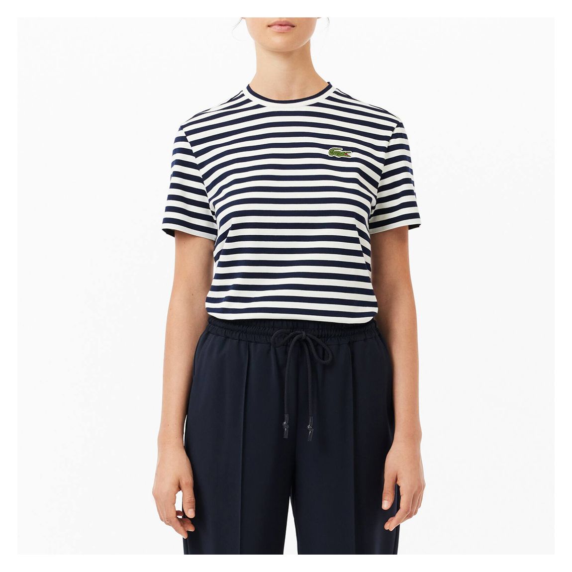 Navy/ White Stripe Cotton T-Shirt main product photo