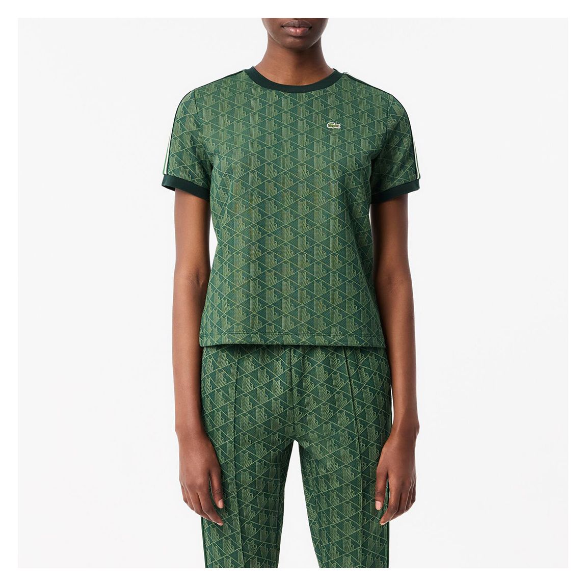 Green Jaquard Mongram T-Shirt main product photo