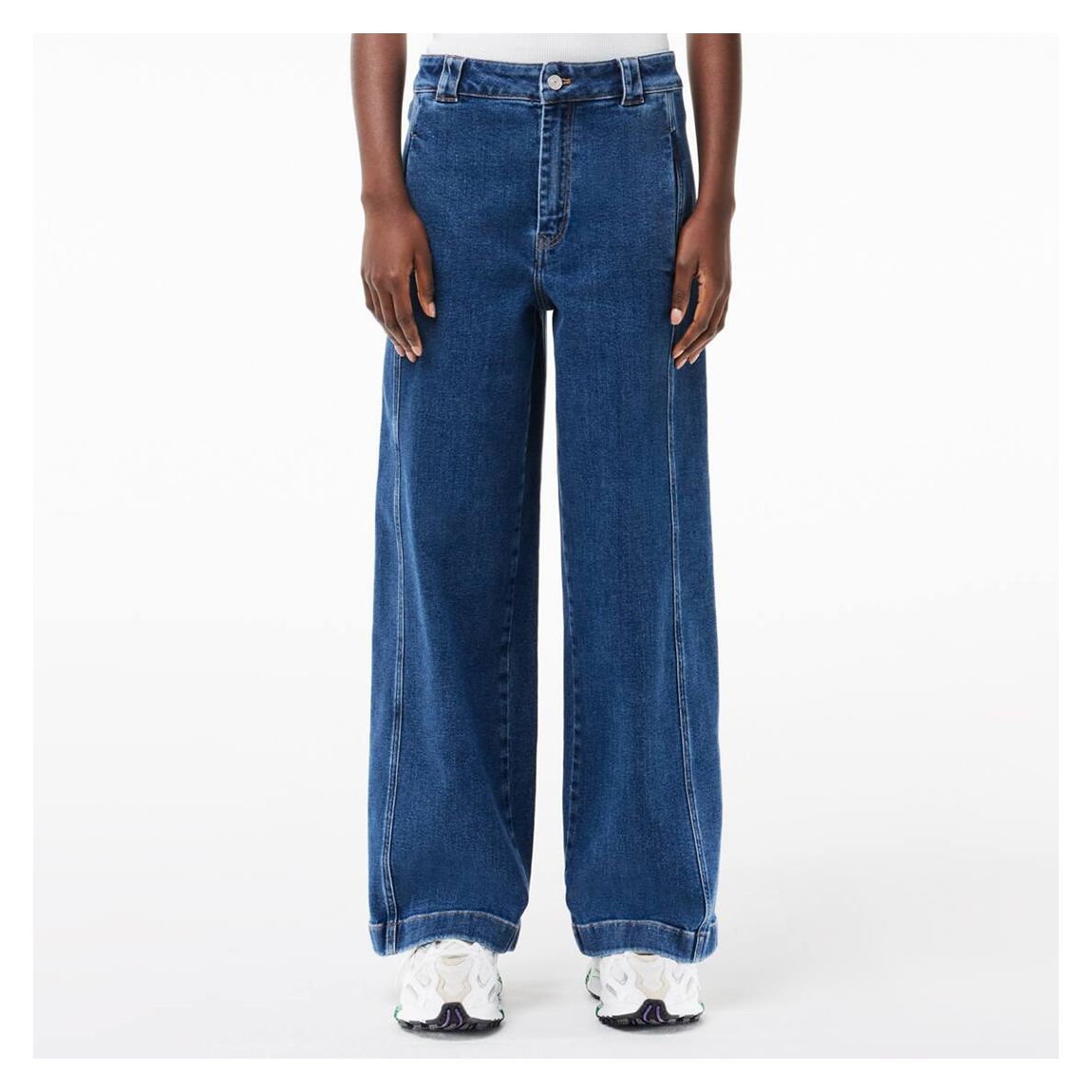 Dark Blue Wide Leg Stretch Jean main product photo