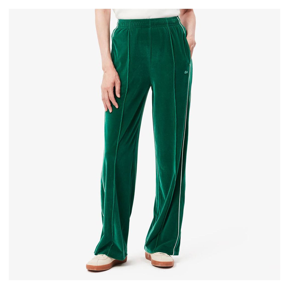 Green Wide Leg Velvet Jogegers main product photo