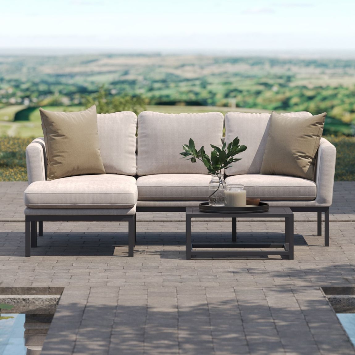 Pulse Chaise Sofa Set / Oatmeal main product photo