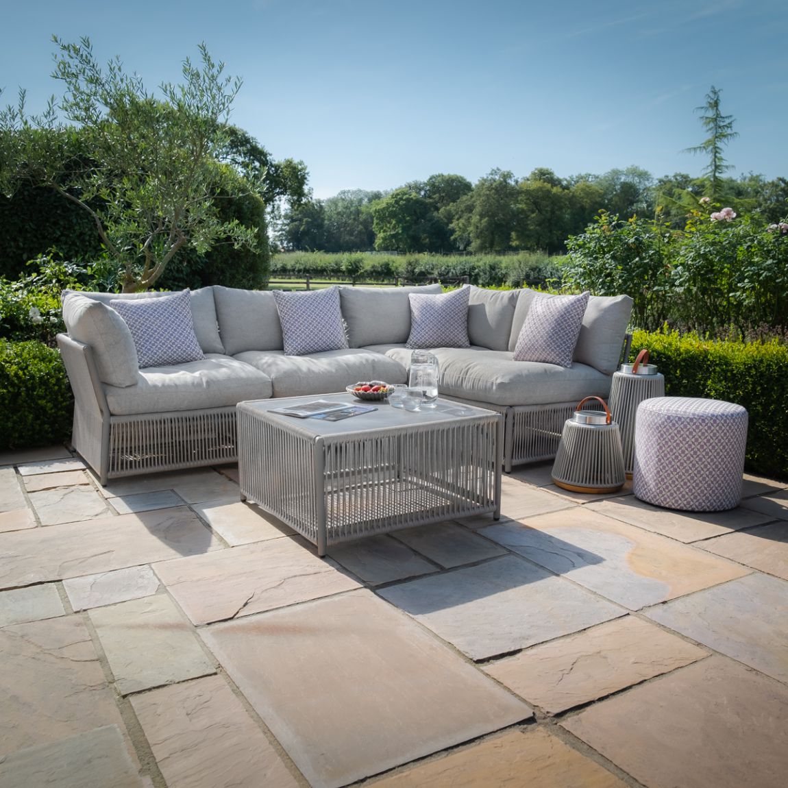 Maldives Small Sofa Set - Cool Linen main product photo