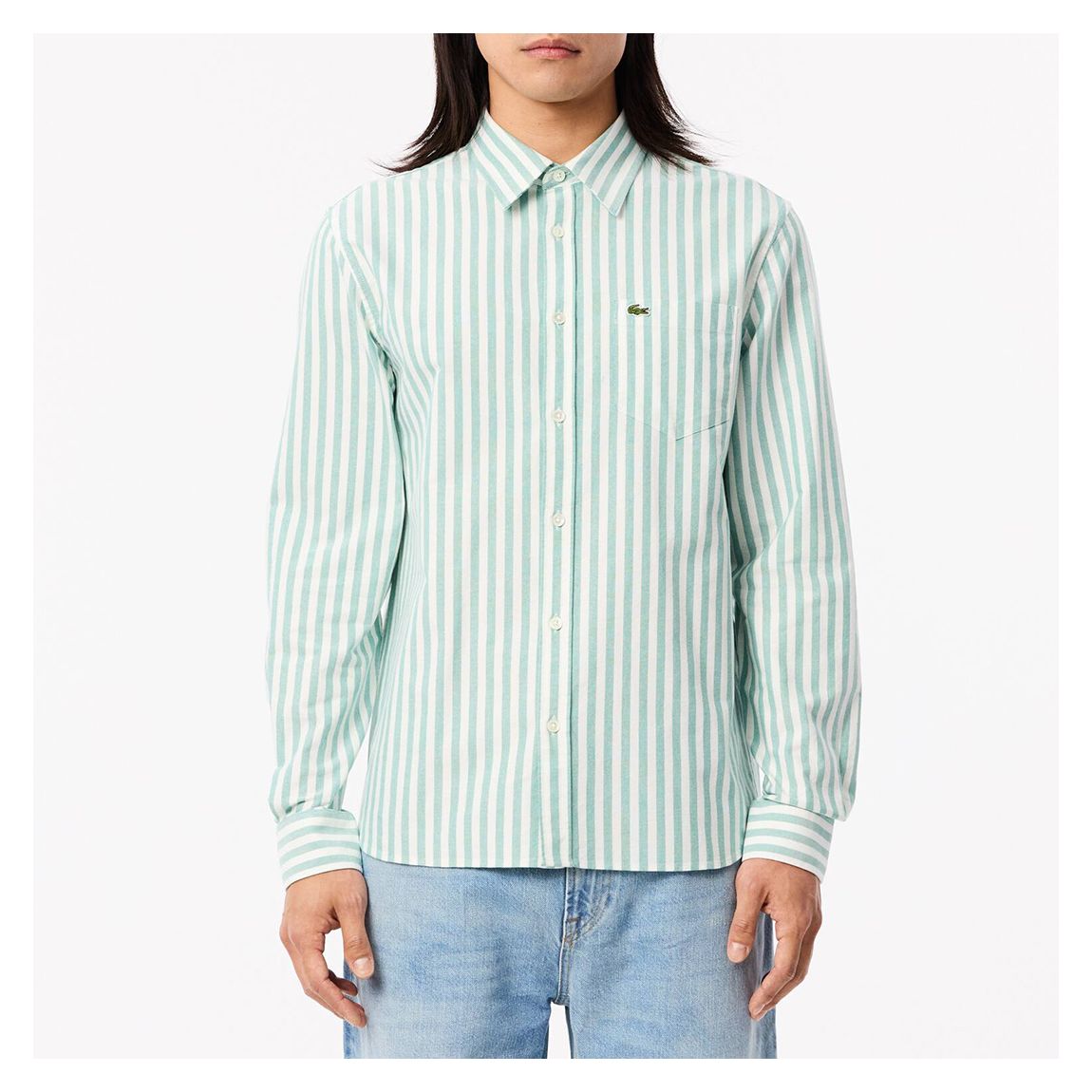 Green Stripe Point Shirt main product photo