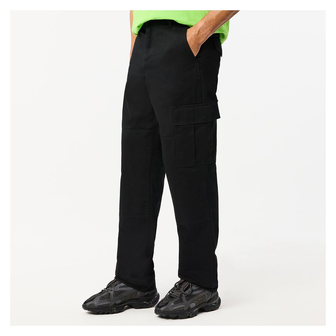 Black Wide Leg Cargo Trousers main product photo