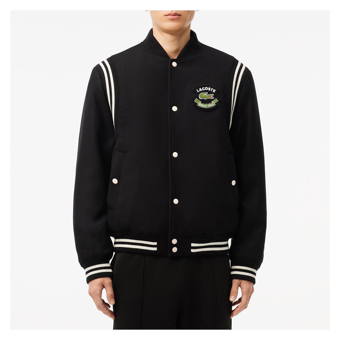 Black Embroidered Bomber Jacket main product photo