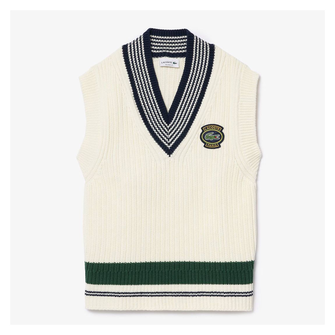 Ivory V-Neck Sweater Vest main product photo