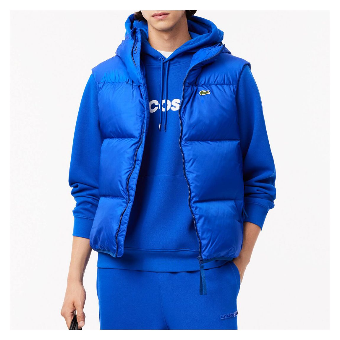 Blue Hooded Puffer Gilet main product photo