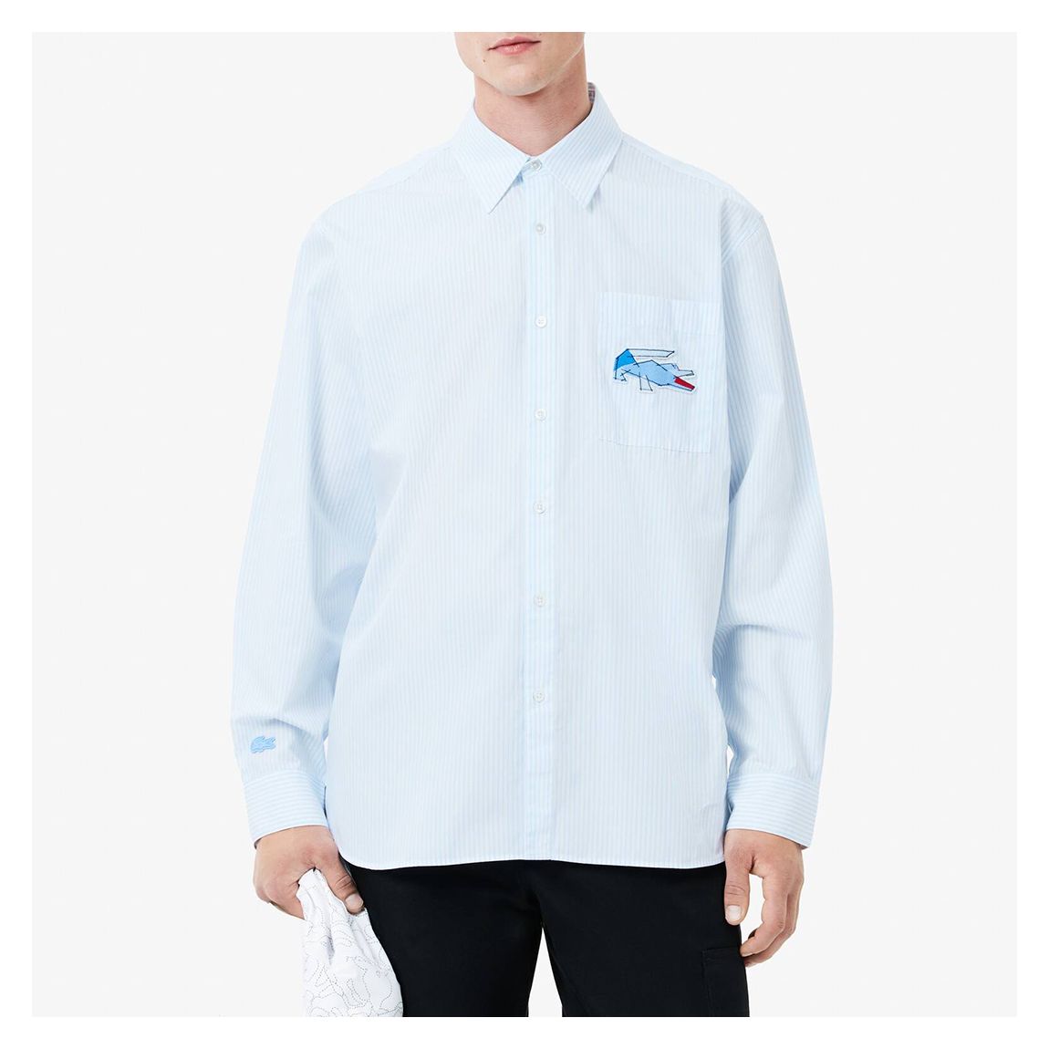 Blue Pinstripe Embroidered Shirt main product photo
