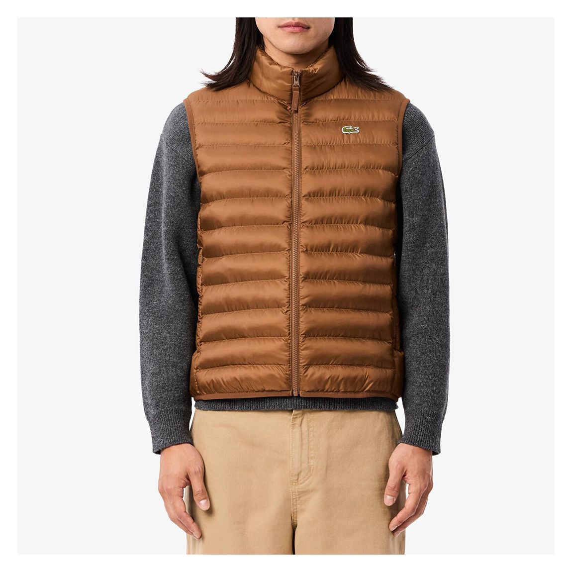 Brown Zip Up Gilet main product photo