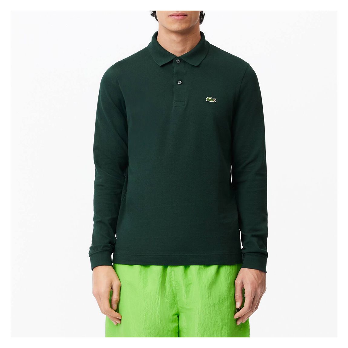 Dark Green Long Sleeve Polo Shirt main product photo