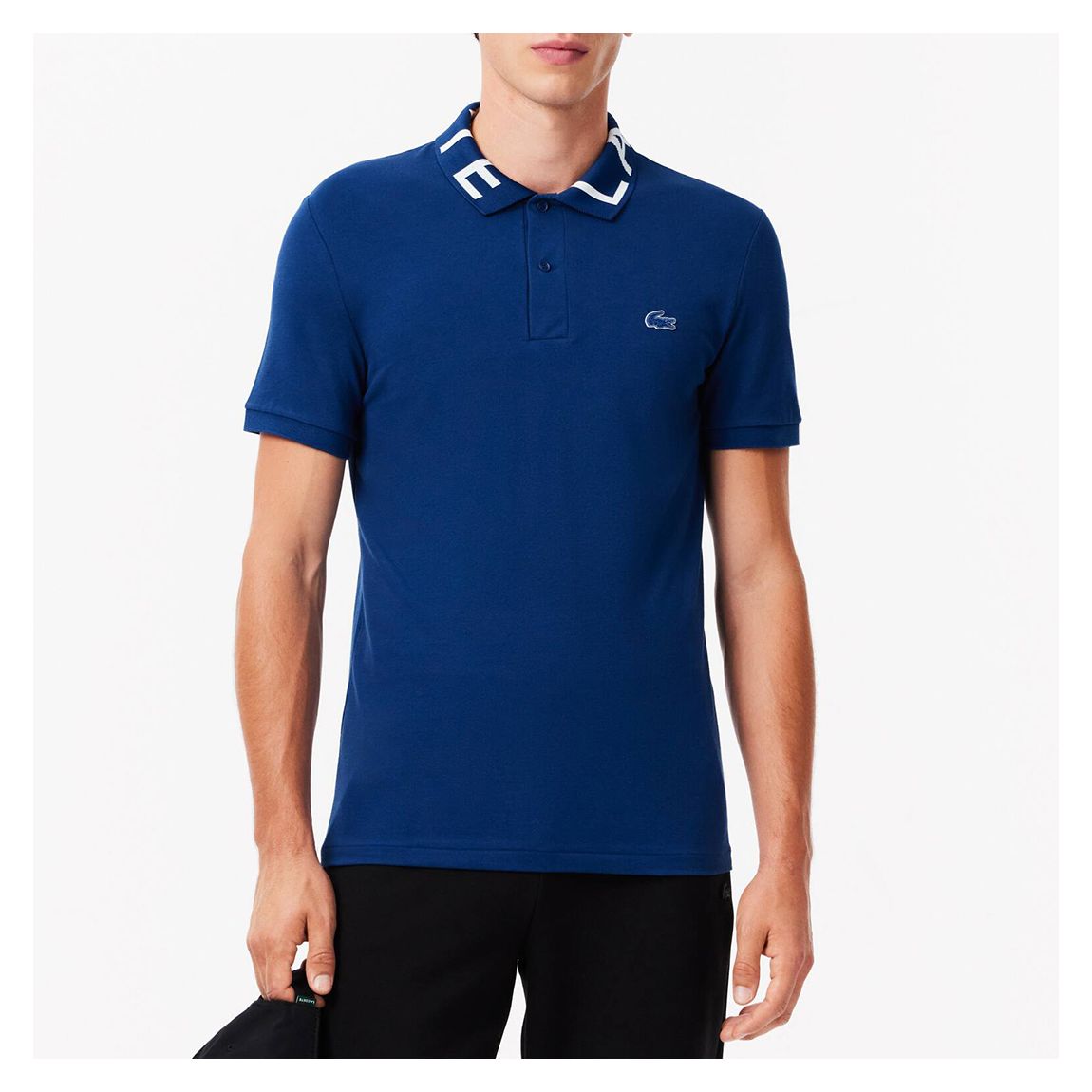 Dark Blue Branded Collar Polo Shirt main product photo