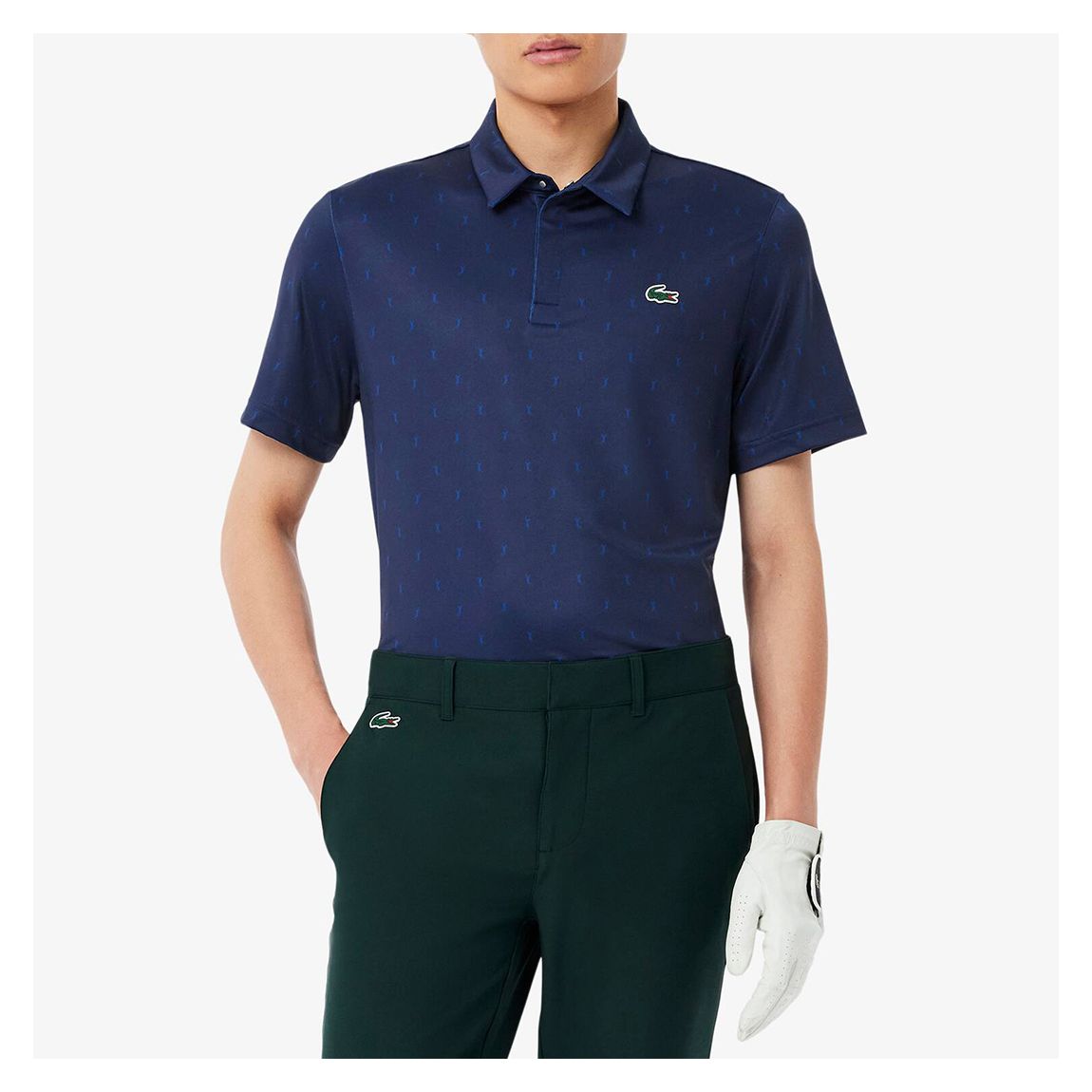 Navy Geometric Polo Shirt main product photo