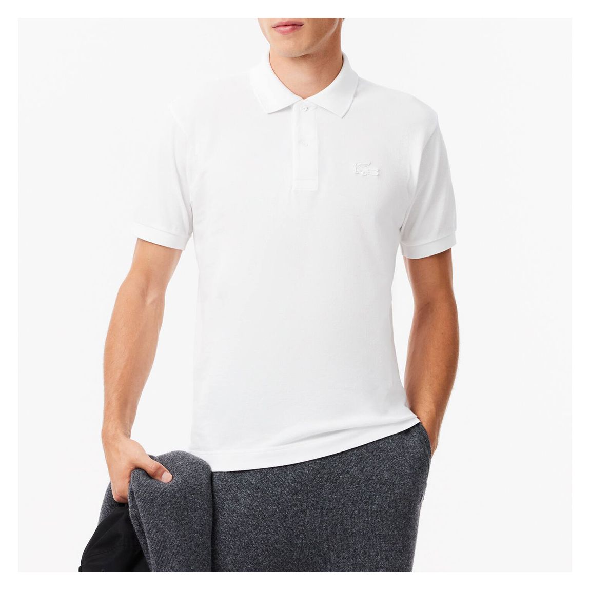 White/White Classic Badge Polo Shirt main product photo