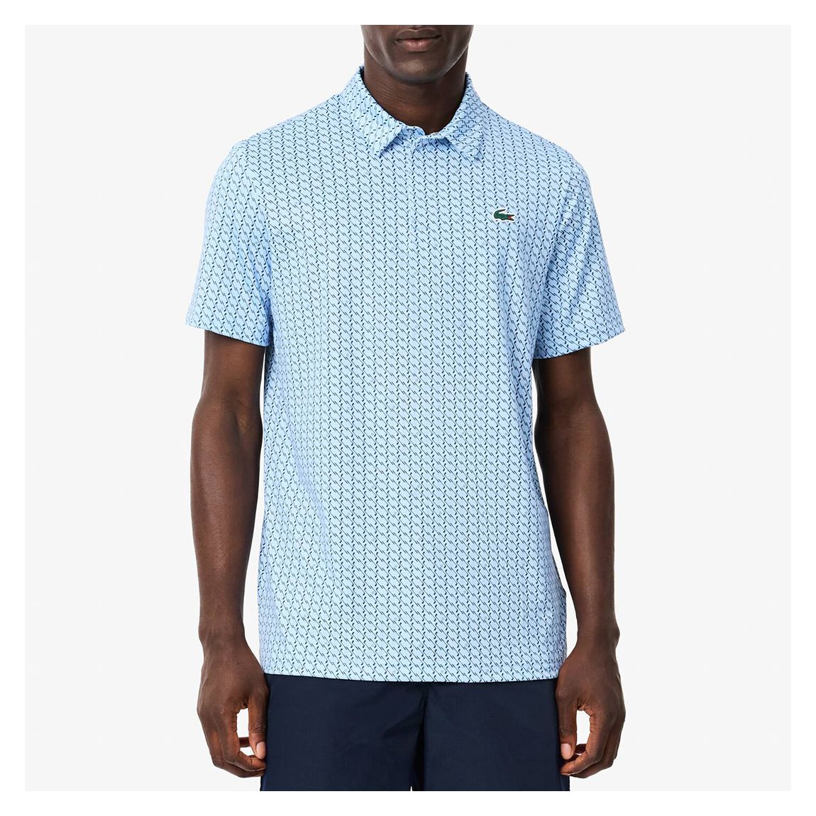 Light Blue Geometric Polo Shirt main product photo