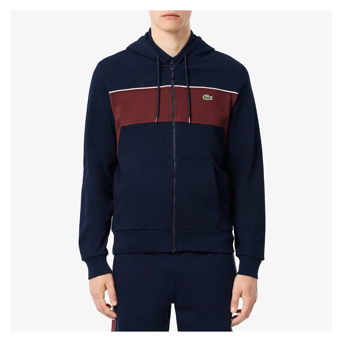 Navy Zip Through Hoodie main product photo