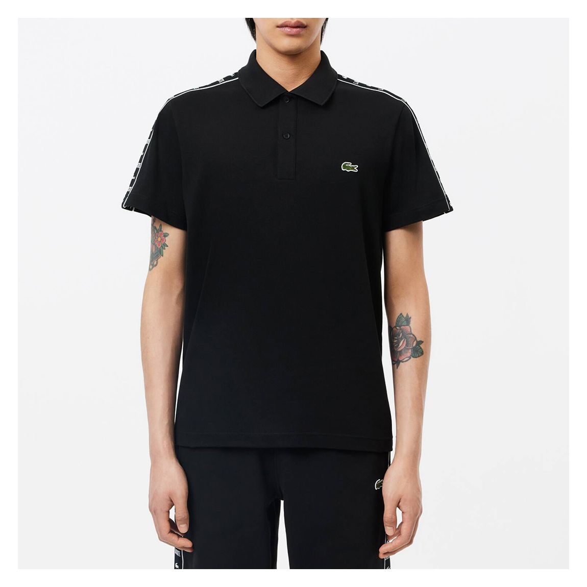 Black Sleeve Stripe Polo Shirt main product photo