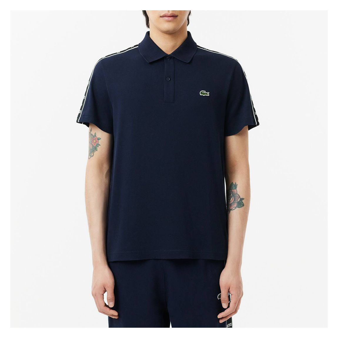 Navy Sleeve Stripe Polo Shirt main product photo