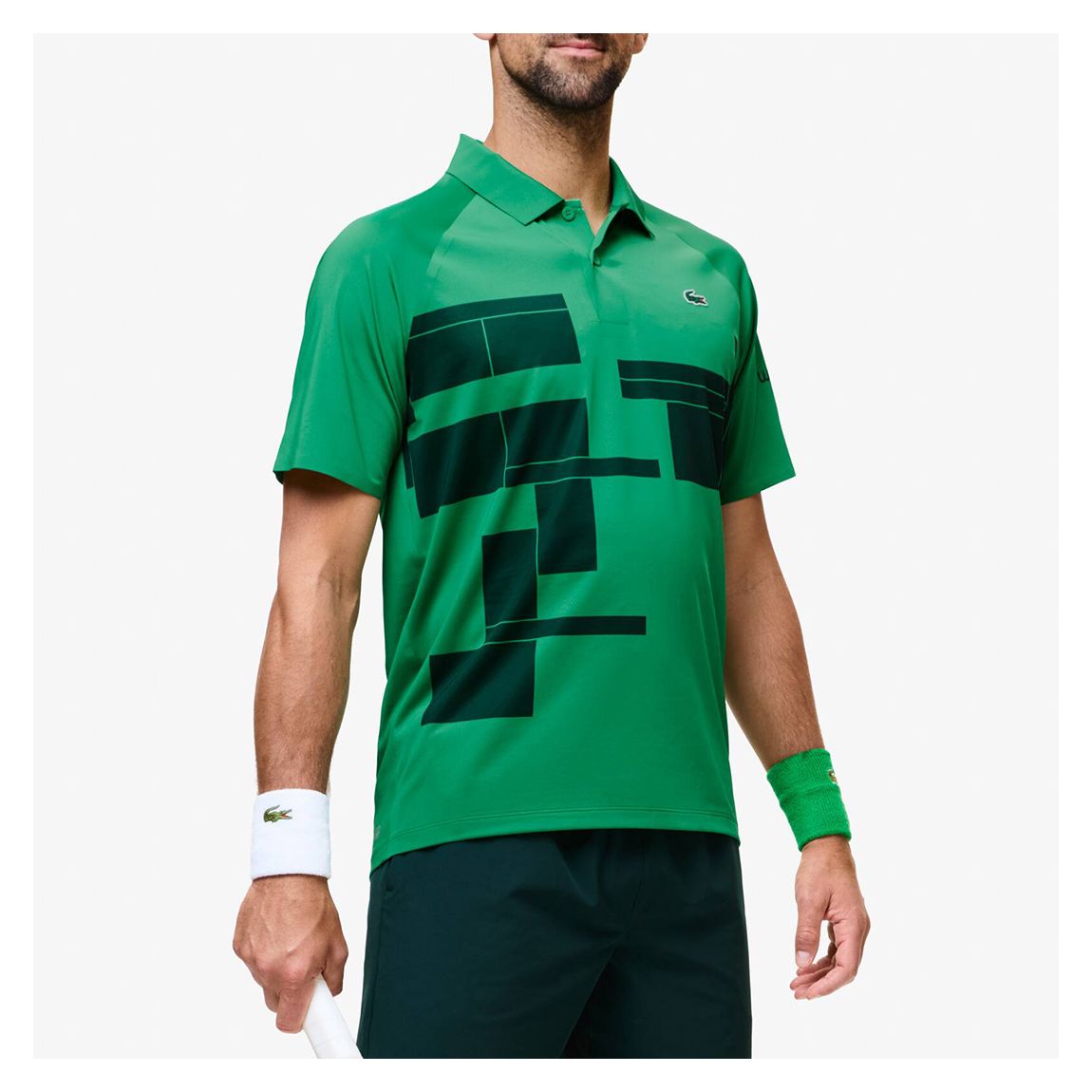 Green Colourblock Design Polo Shirt main product photo