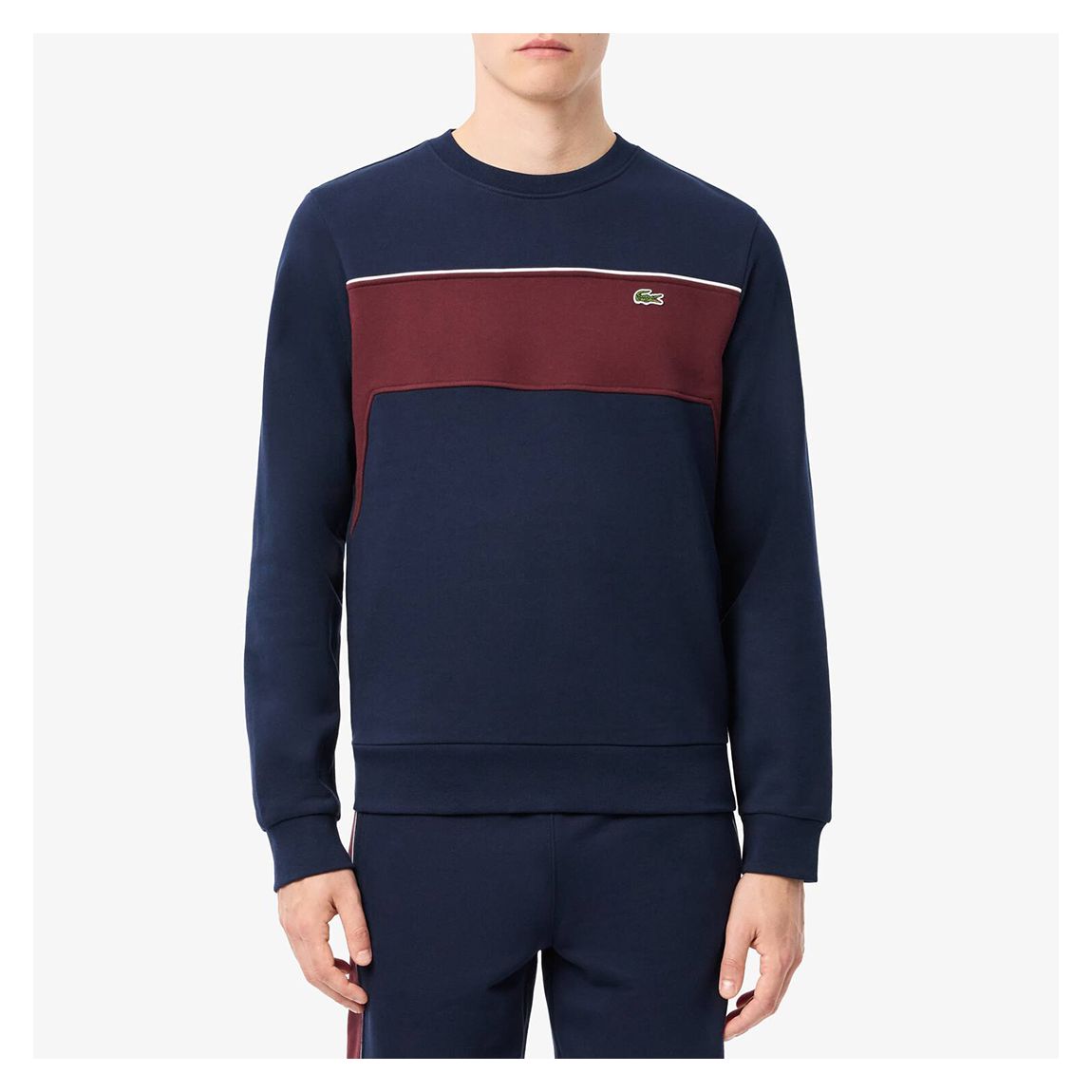 Navy/Burgundy Crew Sweatshirt main product photo