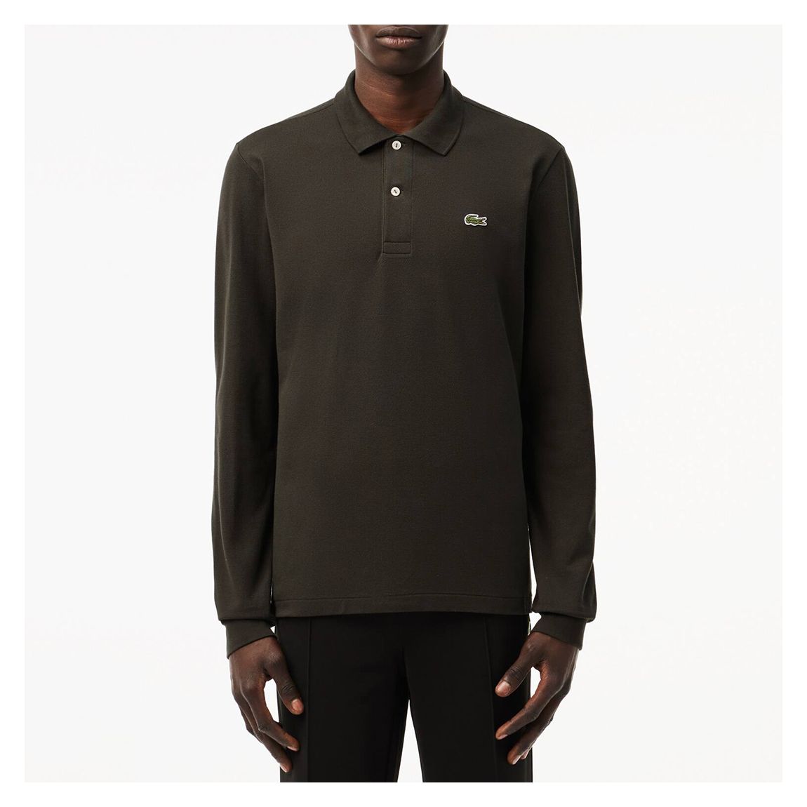 Khaki Long Sleeve Polo Shirt main product photo