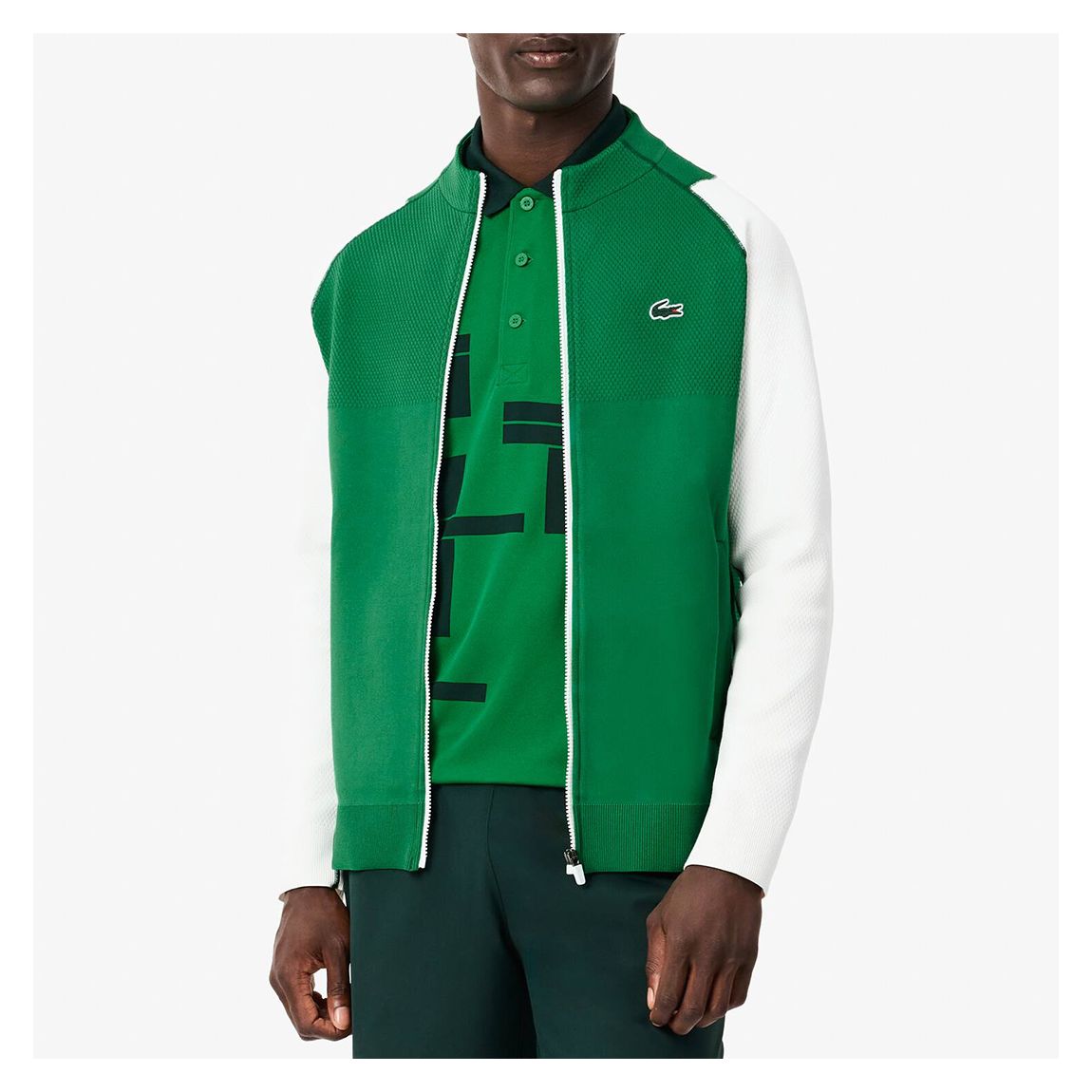 Green/White Zip Through Sweat main product photo