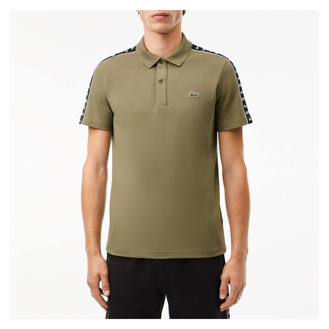 Khaki Sleeve Stripe Polo Shirt main product photo