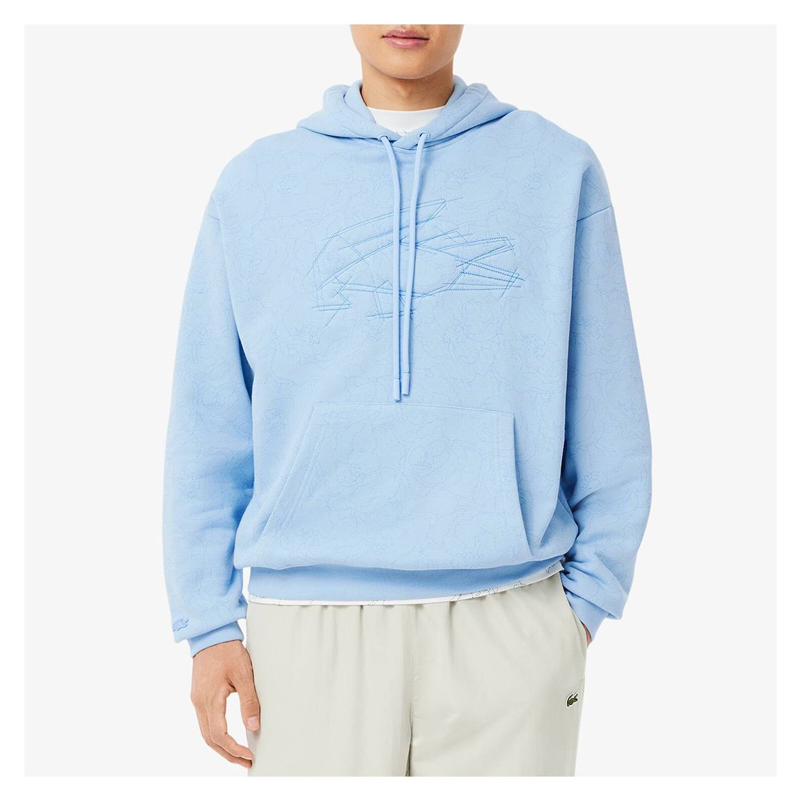 Sky Blue Embroidered Hoodie main product photo