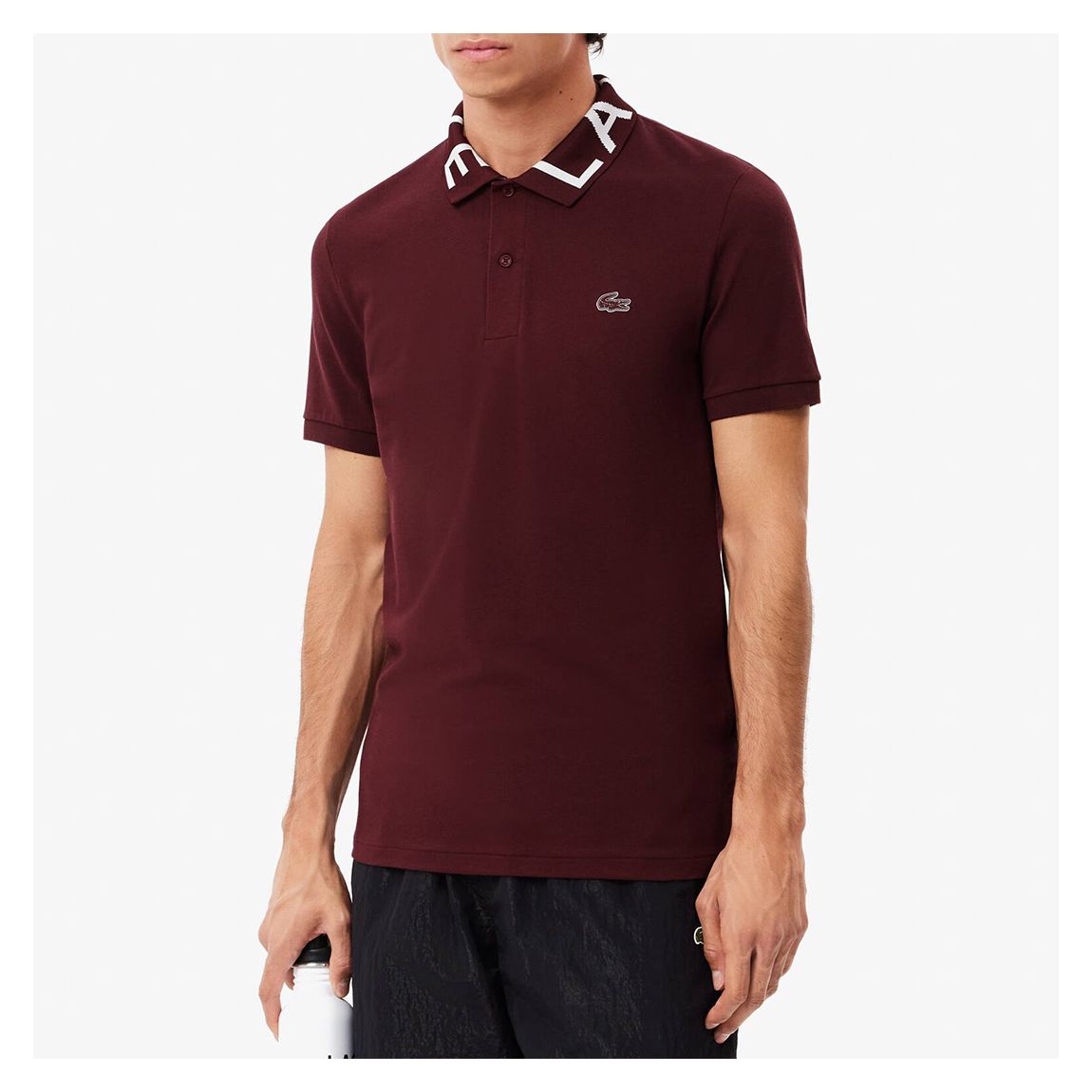 Burgundy Branded Collar Polo Shirt main product photo