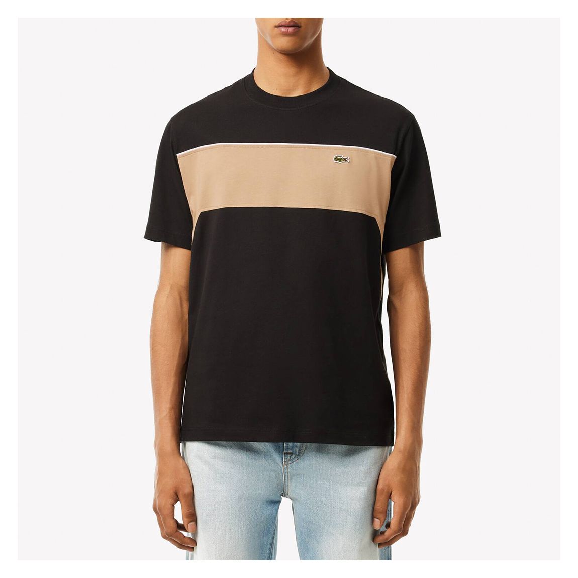 Black/Beige Short Sleeve T-Shirt main product photo