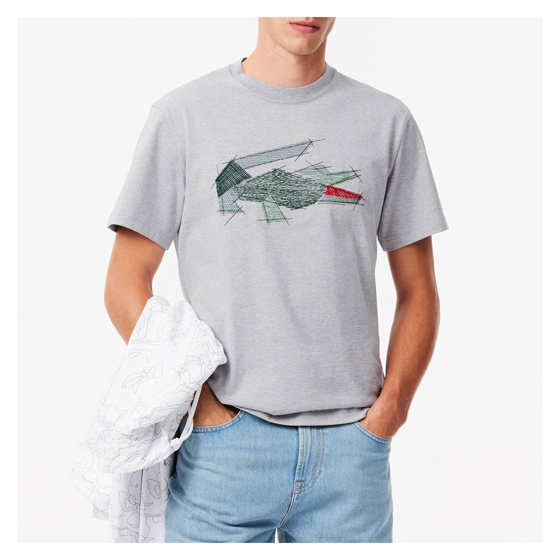 Grey Abstract Graphic T-Shirt main product photo