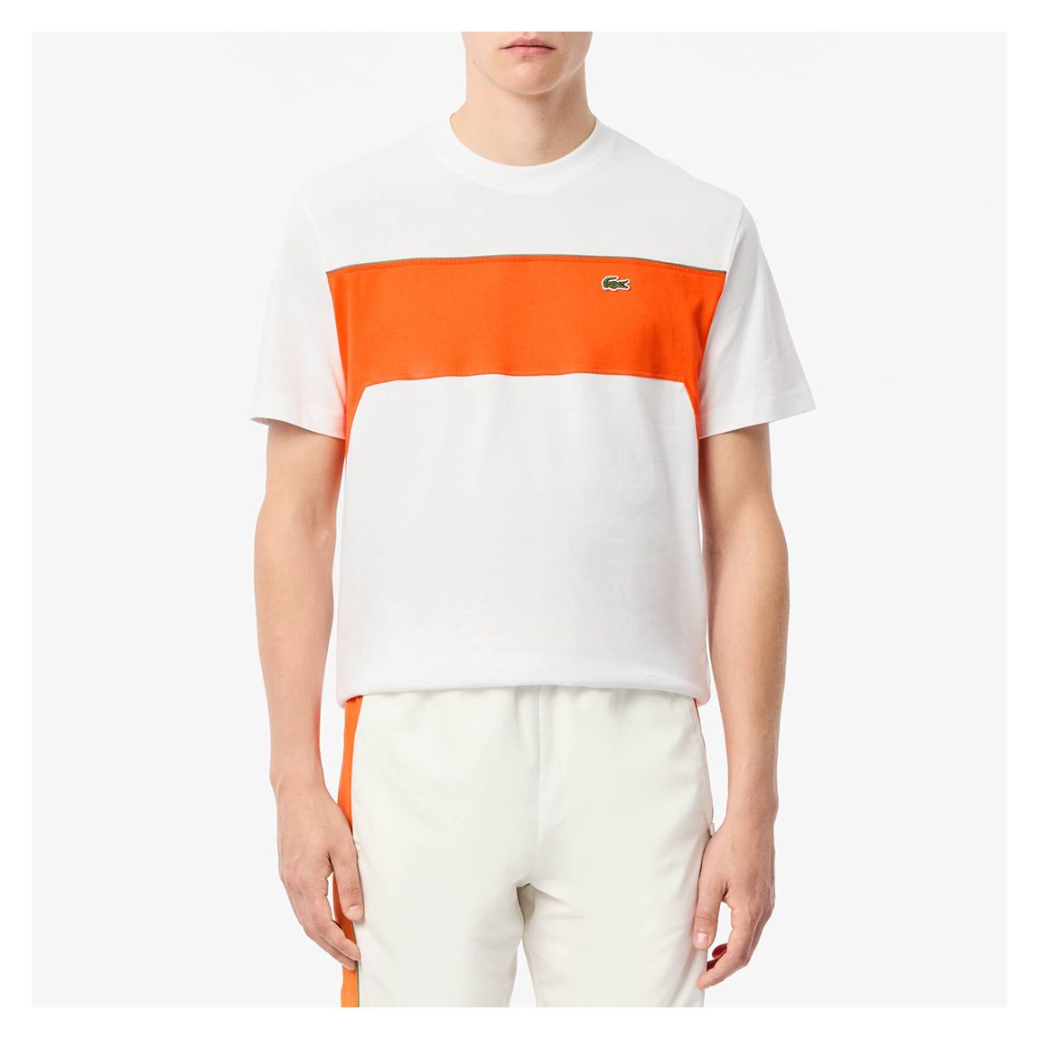 White/Orange Short Sleeve T-Shirt main product photo