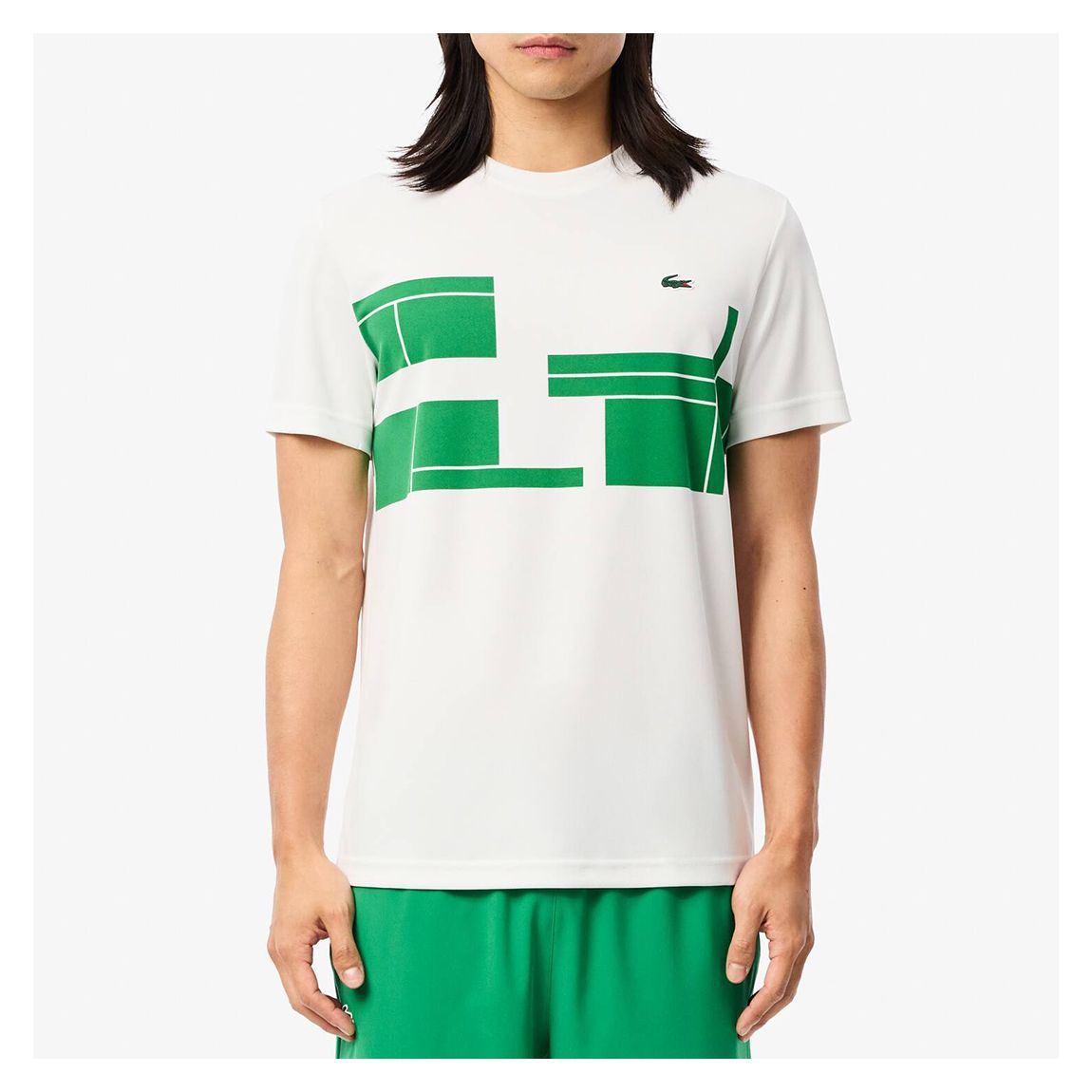 White Geometric Short Sleeve T-Shirt main product photo