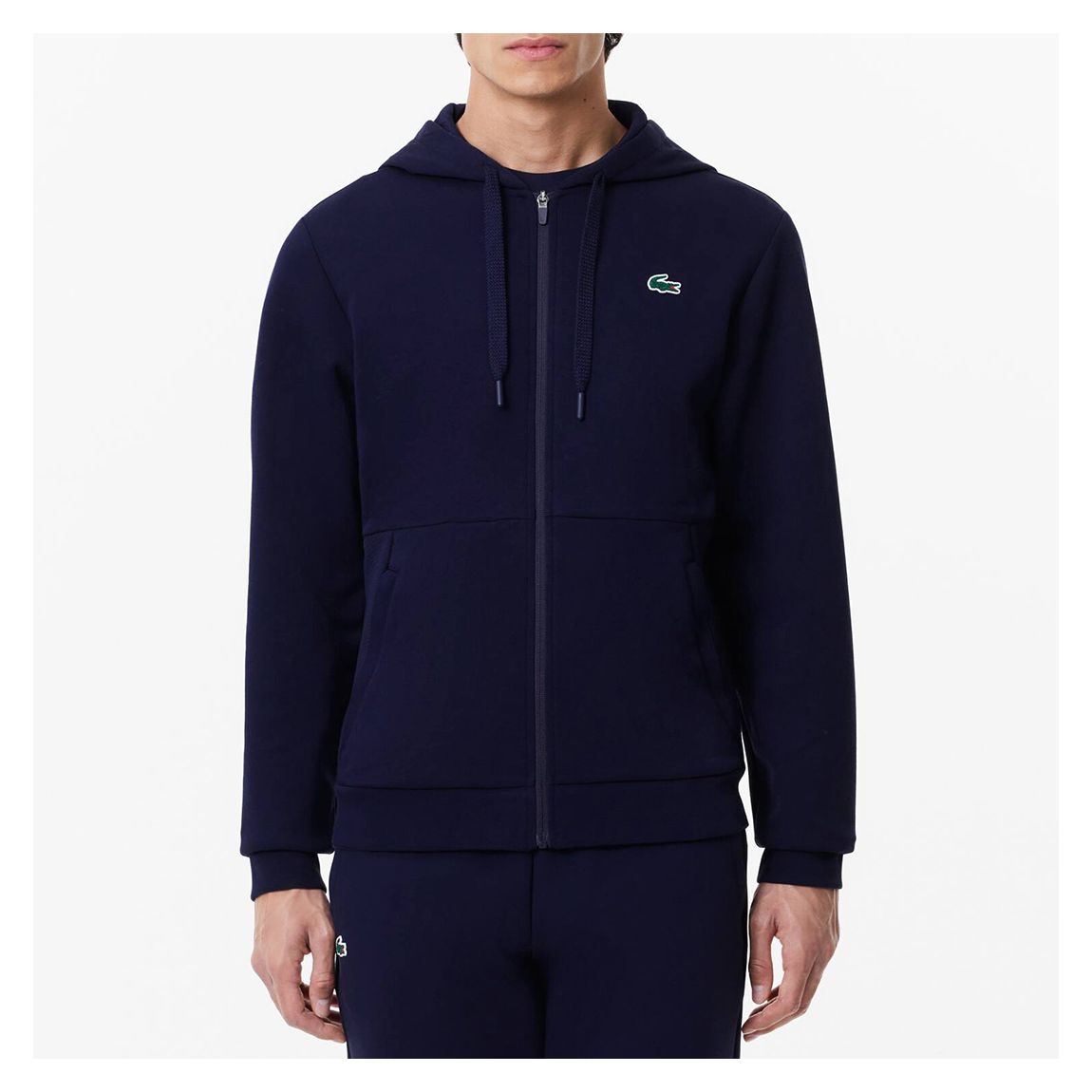 Navy Zip Through Hoodie main product photo