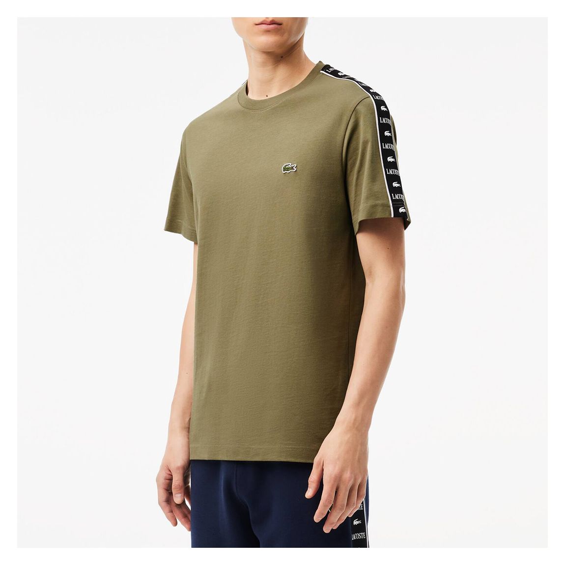 Khaki Sleeve Stripe T-Shirt main product photo