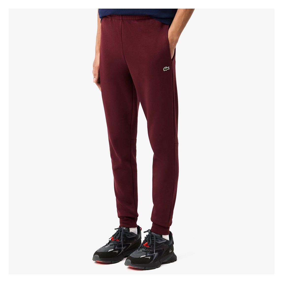 Burgandy Fleece Cotton Blend Joggers main product photo
