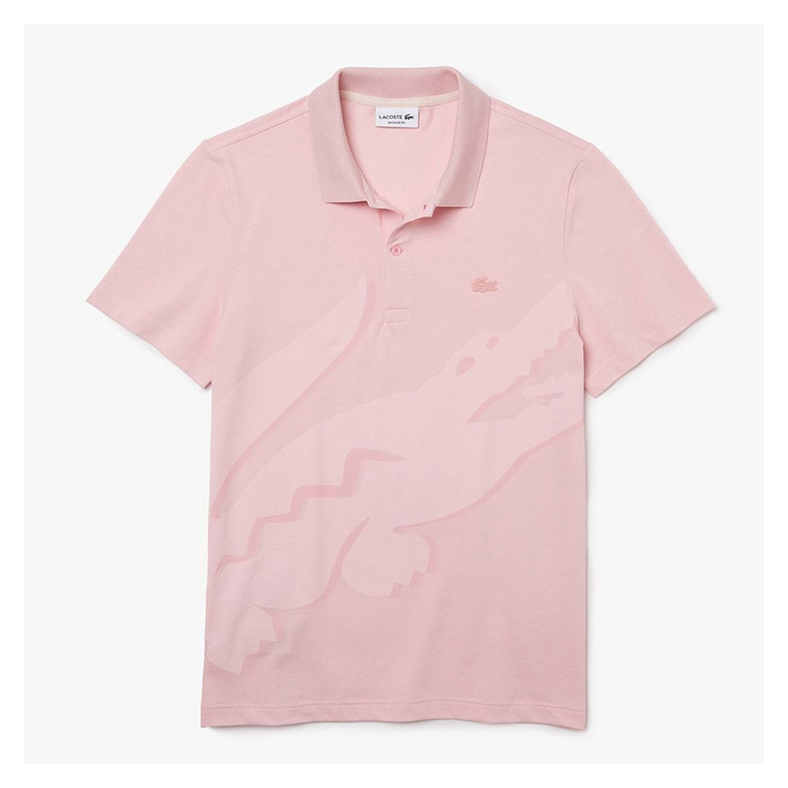 Pale Pink Croc Polo Shirt main product photo