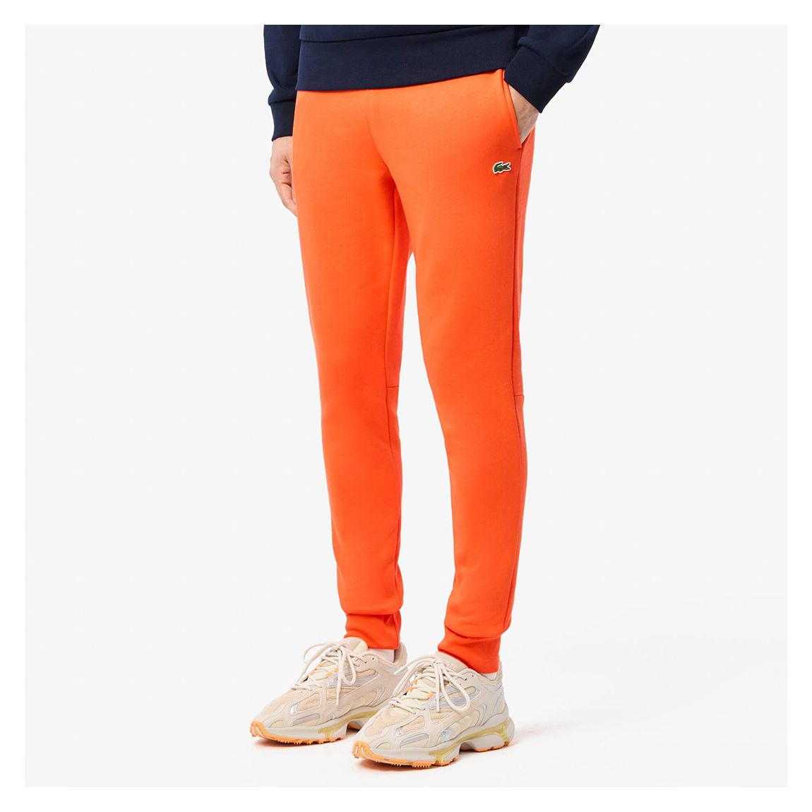 Orange Fleece Cotton Blend Joggers main product photo