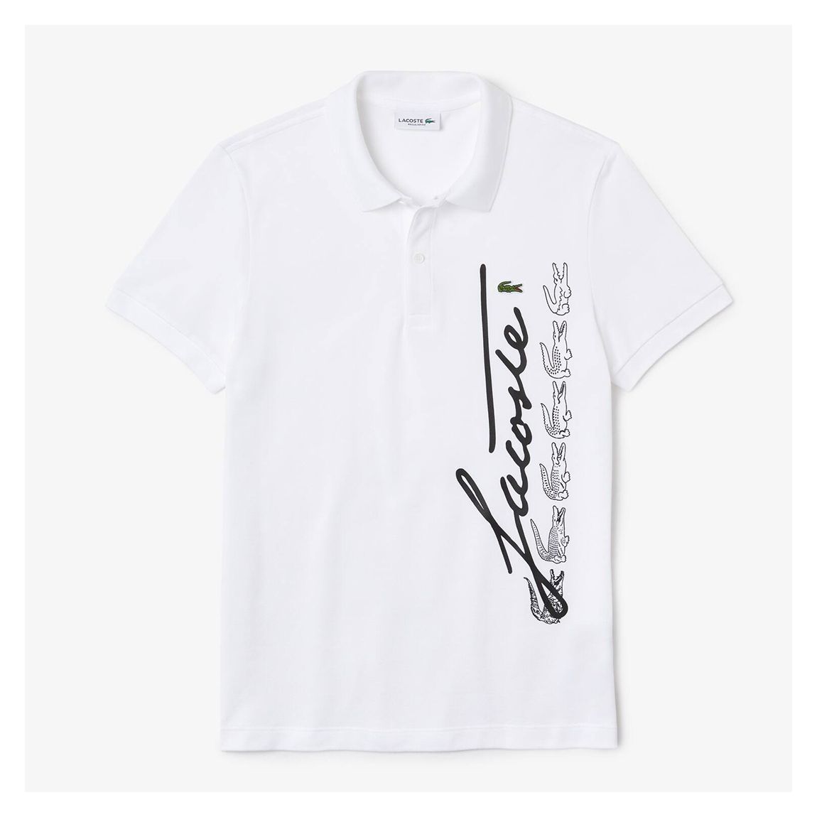 White Logo Script Polo Shirt main product photo