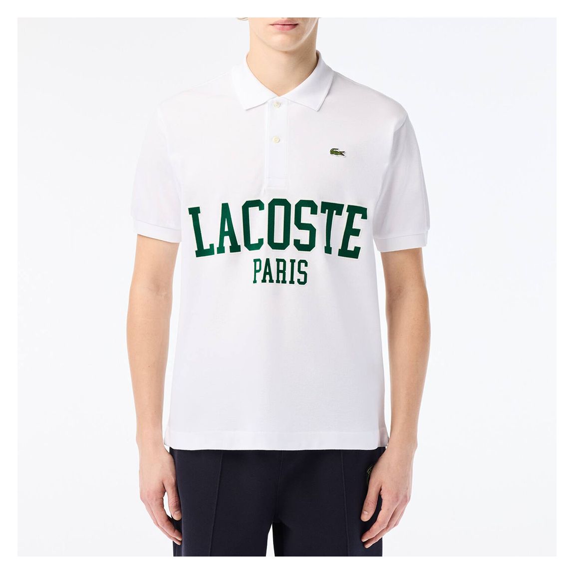 White Chest Graphic Polo Shirt main product photo